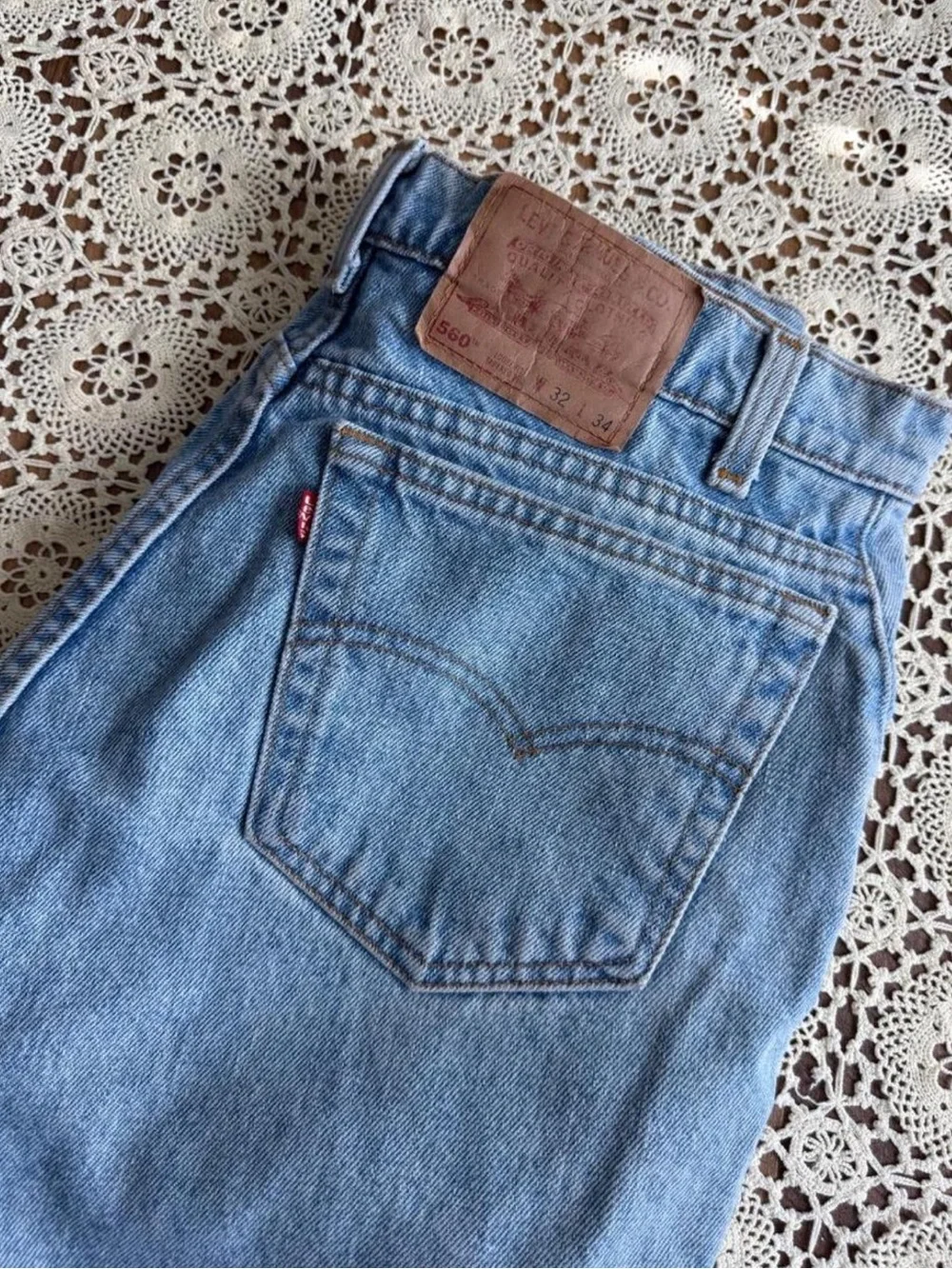 Levi's 560 blue denim shorts
